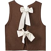 Lianlive Womens Summer Sweater Vest Top Casual Sleeveless Bow Tie Back Knit Tank Tops 2026 Cute Vacation Outfits