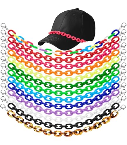Baseball Cap Decoration Chains 14-Piece Trucker Hat Chains | Detachable ...