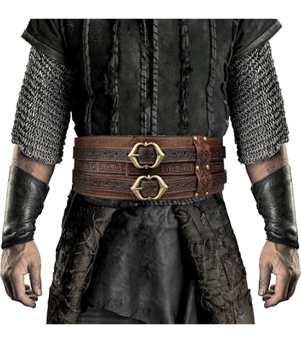 5425 Wide Brown Leather Pirate Belt With Brass Buckle- Ren Faire Costume il_1080xN.7550809681_e0t5.jpg main image 2