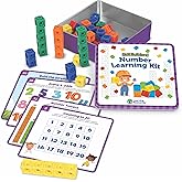 Learning Resources Skillbuilders Numbers Learning Kit - Math Manipulatives, Linking Cubes, Homeschool Supplies, Preschool Classroom Must Haves, Toddler Activities