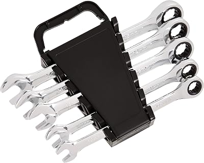 Set di chiavi a cricchetto metriche a 5 pezzi