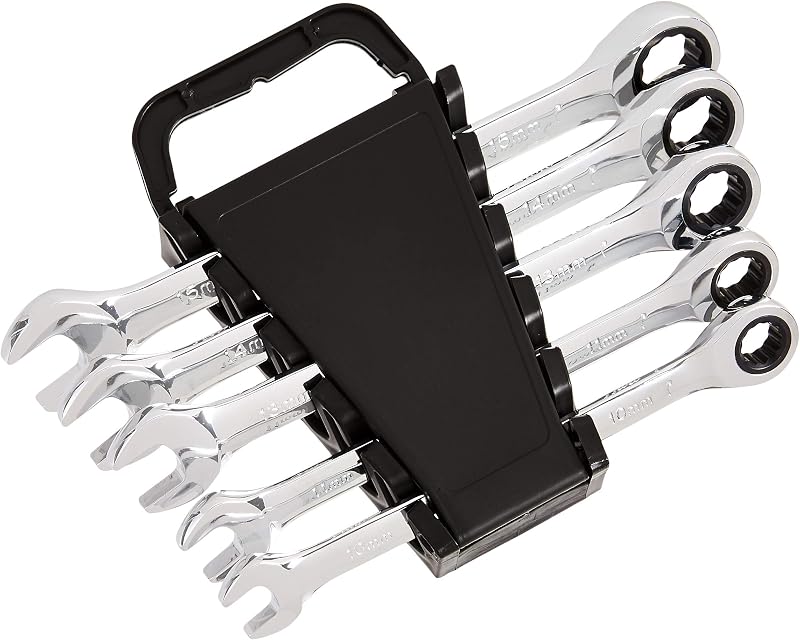 Set di chiavi a cricchetto metriche a 5 pezzi