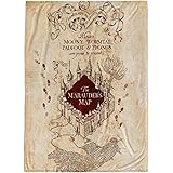 Harry Potter Marauders Map Throw Blanket - Measures 50 x 70 inches - Fade Resistant Super Soft Fleece Bedding (Official Harry