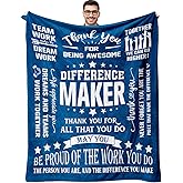 Fluxflix Thank You Gifts for Men, Employee Gifts, Employee Appreciation Gifts, Best Team Gifts for Employees from Boss, Thank You Gifts for Coworkers Employees Blanket 60" x 50"