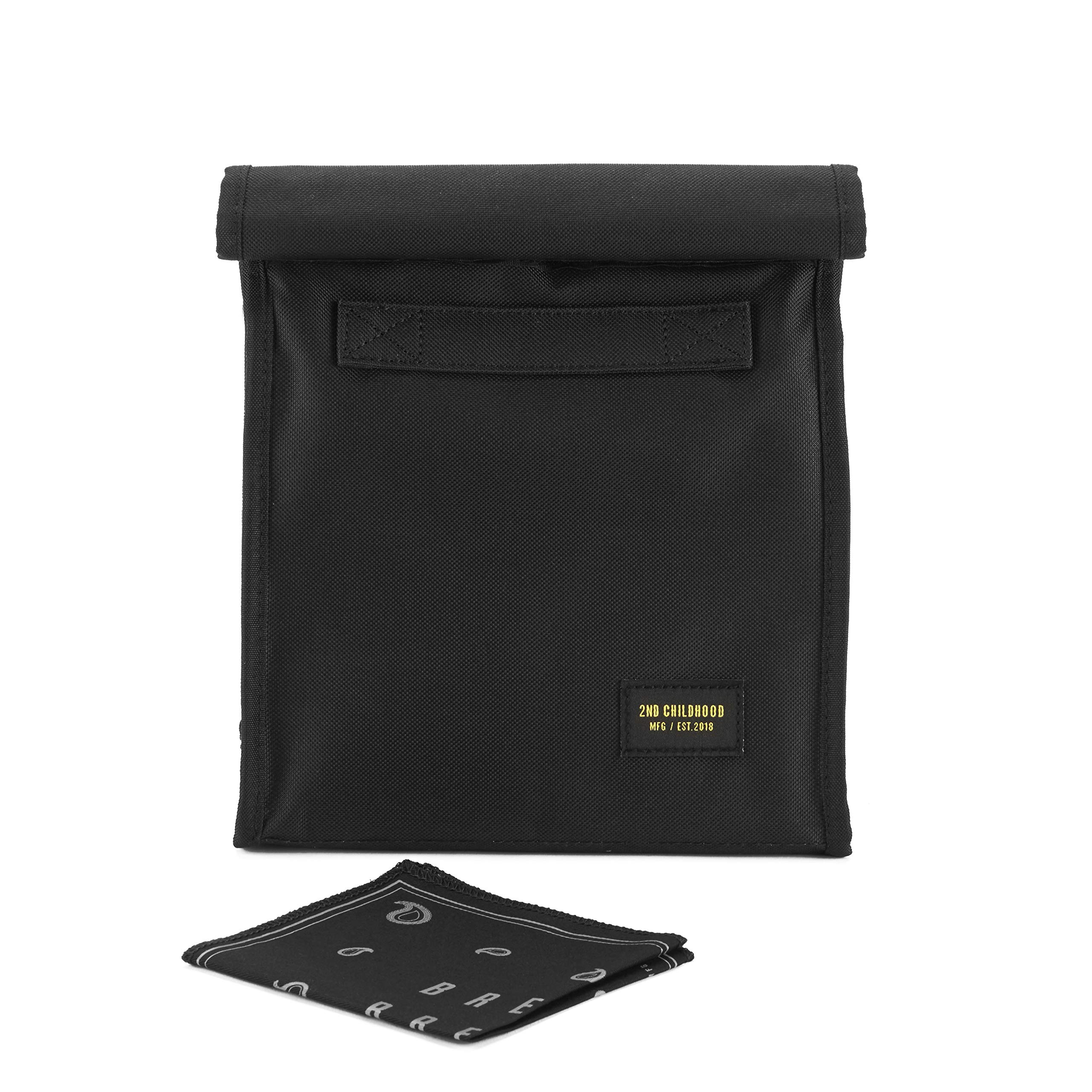 Photo 1 of 2nd Childhood Rolltop Lunch Bag for Work or School – Compact, Foldable & Low Profile Design – Insulated Reusable Bag with Handle – Slim, Durable & Stylish