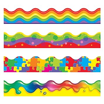 Classroom Trimmers Notice Board Display Borders Variety Pack