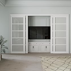 AINLARRY Bypass Glass Sliding Closet Door