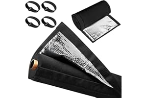 NURFORTA Upgraded 3-Layer Thickened HVAC Copper Pipe Insulation Cover - 72x10.2 Inch 600D Oxford Fabric - Outdoor Pipe Insulation Foam Tube Wrap for Central Air Conditioner & Mini Split Systems(Black)