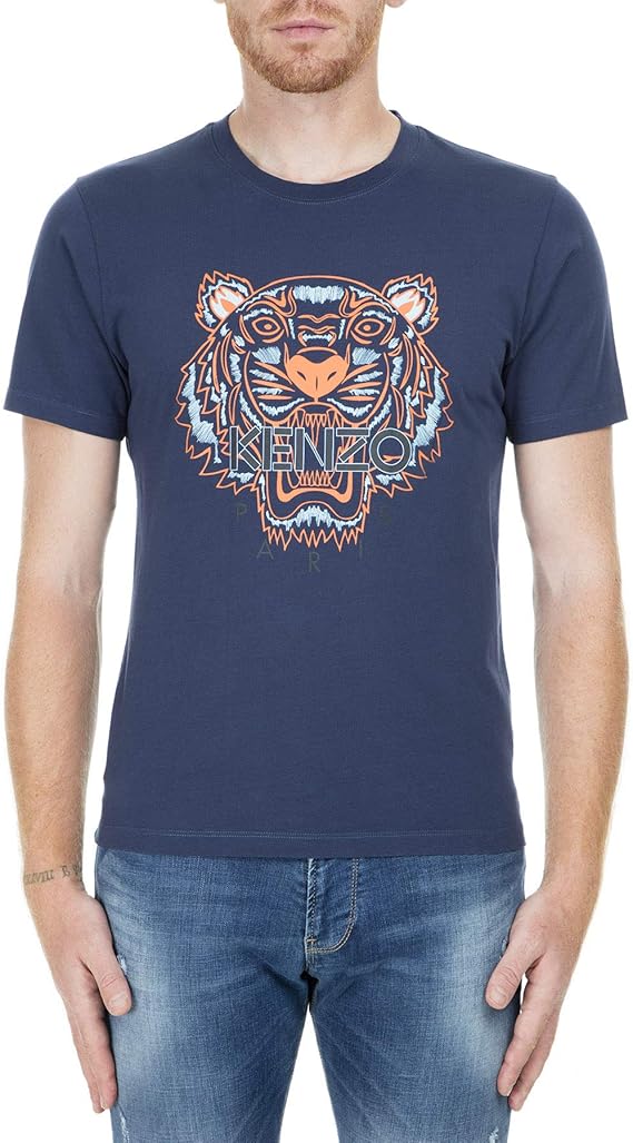Kenzo 5TS050 - Playera para Hombre, diseño de Tigre, Color Azul Marino, Azul, Large: Amazon.com.mx: Ropa, Zapatos y Accesorios