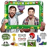 Watayo Inflatable Football Photo Prop Frame- Football Picture Frame Party Supply with 12 Pcs Booth Props DIY Kit- Sport Selfie Photo Frame for Sport Game Day Decorations & Photography Party Supplies