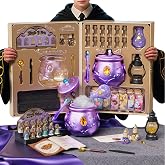 Aomesim Deluxe Magic Mix Cauldron Potion Kit for Kids Ages 10-12 | Lights, Sounds &amp; Mist Cauldron, 12 Zodiac Potion Set, Light-Up Stand, Retro Lantern, Back to School Toy Gifts for Girls 10-12
