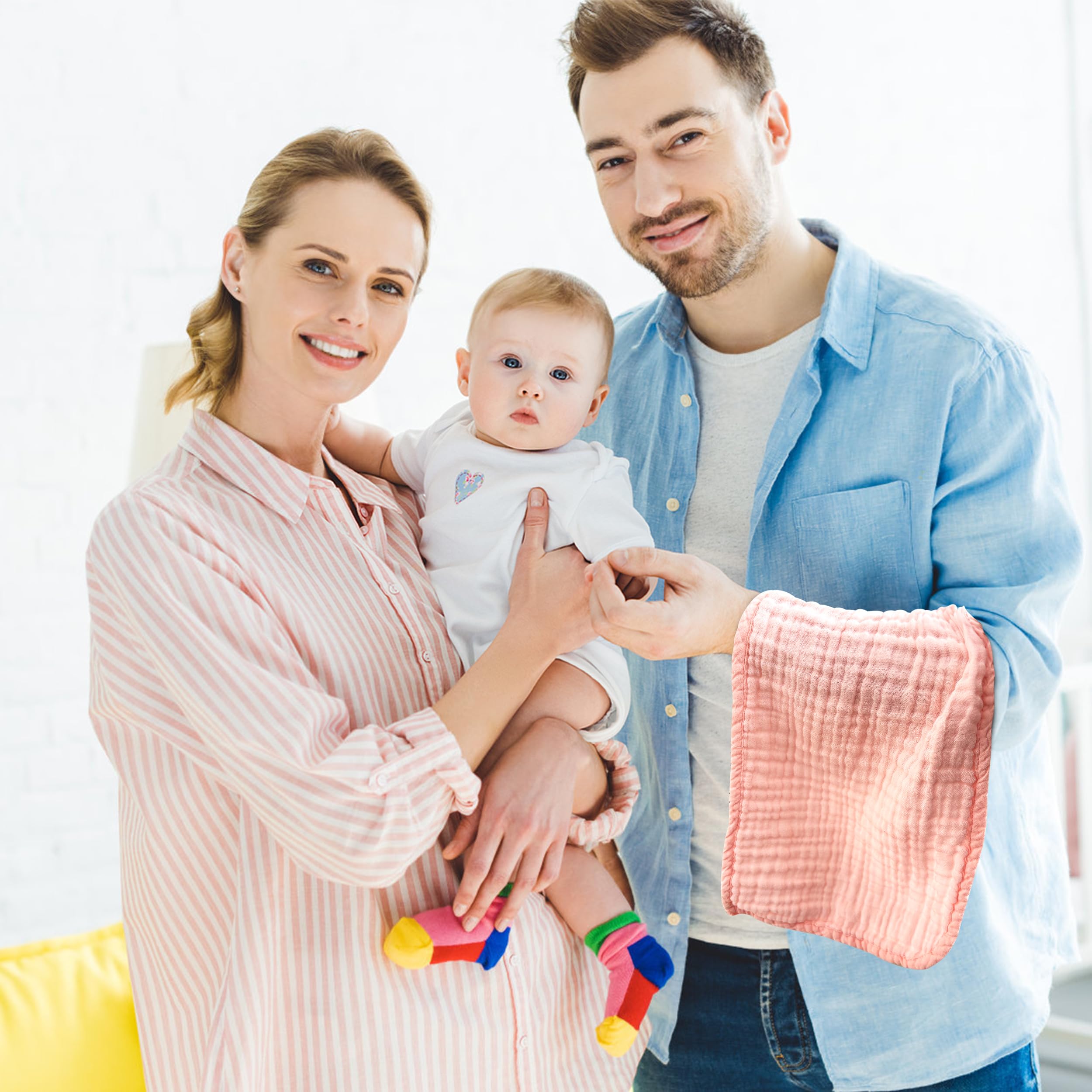 BAMBOO QUEEN 12 Pack Muslin Burp Cloths - Large 20