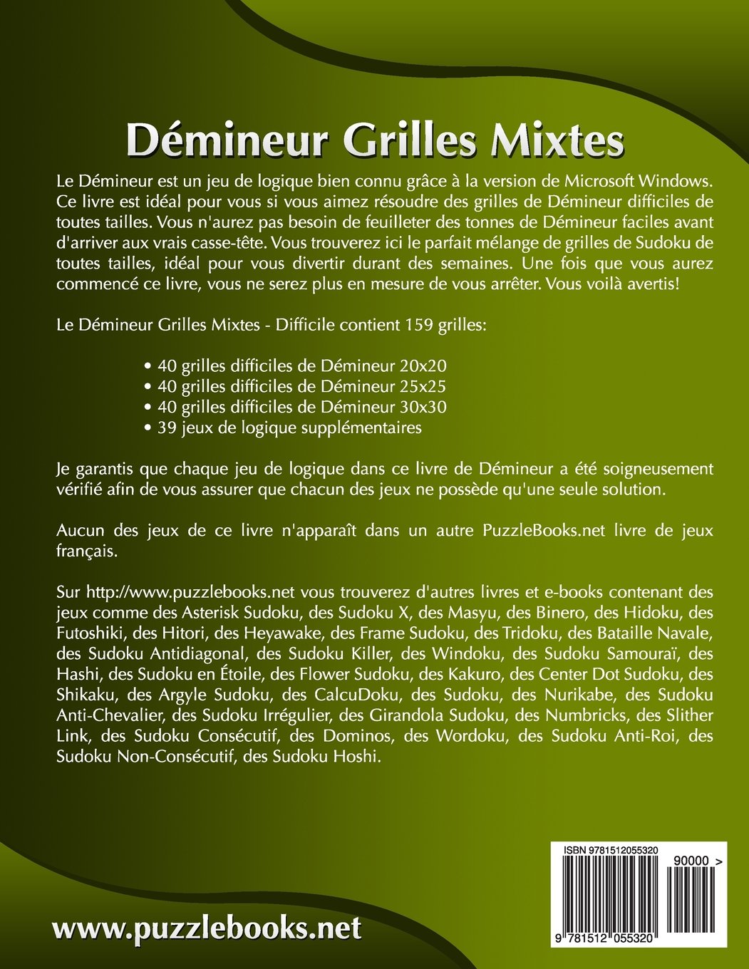 Démineur Grilles Mixtes Difficile Volume 4 159 Grilles - 