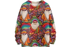 GENERIC Ugly Christmas Sweater Women Long Sleeve Crew Neck Christmas Sweaters for Women 2025 Funny Cute Fall Winter Outfits