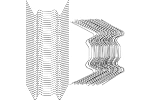 Yaocom 300 Pcs Mini Greenhouse Clips for Hanging Stainless Steel W Type Greenhouse Glazing Clip Fixing Wire Glazed Clamps for Garden Glass House Harbor Accessories