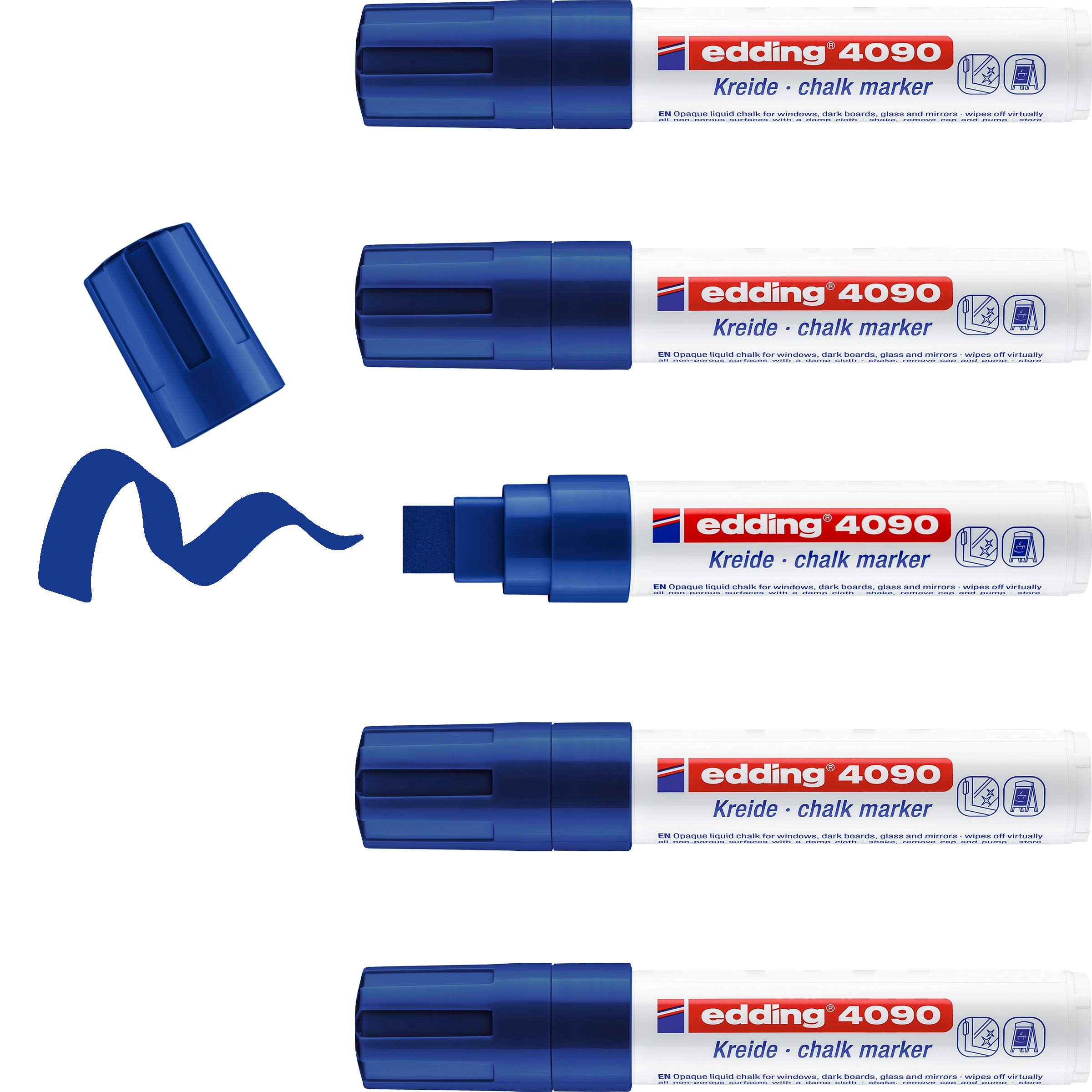 edding-4090 chalk marker blue 5PC 4-15 mm / 4-4090003
