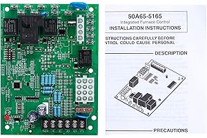 LOOPTEK 50A65-5165 Furnace Control Circuit Board Compatible with Trane, White-Rodgers and American Standard Furnaces, Replaces 50A65-475, 50A65-474, 50A65-476, CNT05164, D341213P01, HSI Ignition Control Board