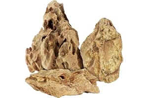 VOKOY 2.5lb Natural Dragon Stones, Aquarium Rocks Decoration Aquascaping Stone Landscaping Model for Fish Tank Decor Terrariums Paludariums Reptile Enclosures Gardens, 2-4 inches