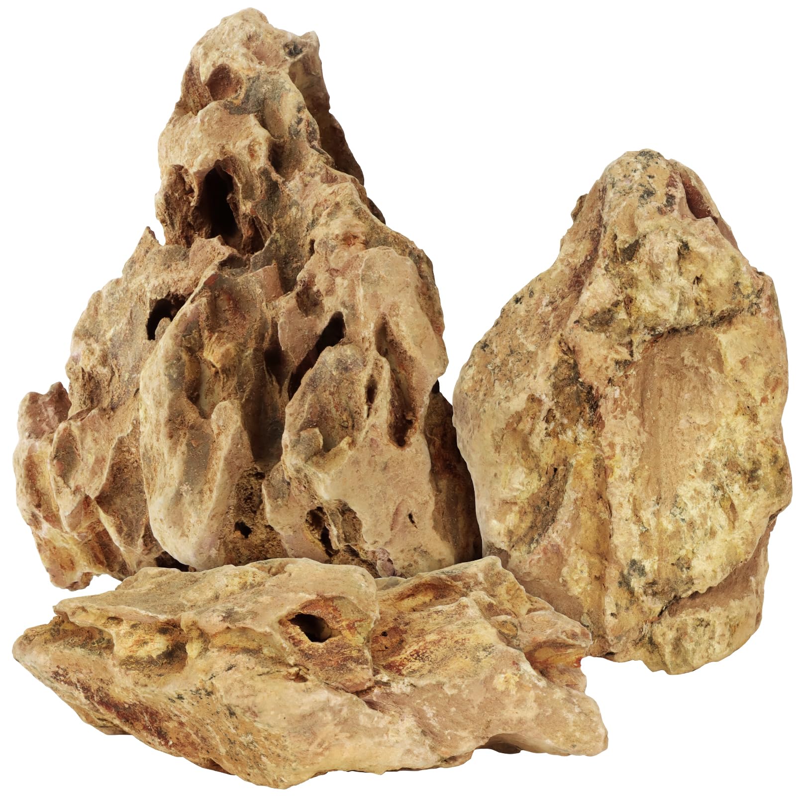 Photo 1 of VOKOY 2.5lb Natural Dragon Stones, Aquarium Rocks Decoration Aquascaping Stone Landscaping Model for Fish Tank Decor Terrariums Paludariums Reptile Enclosures Gardens, 2-4 inches