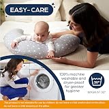 Niimo XXL Pregnancy Pillow & Nursing Pillow 2-in-1 Grey Stars 200x70 cm view 8