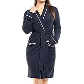 NY Threads Women's Robe Soft Knit Waffle Bathrobe Lightweight Knee-Length Loungewear