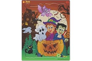 JUST SMARTY Halloween Puzzles for Kids Ages 3-5 | 20 Piece Puzzle for Boys & Girls Best Gift | Unique Shapes | Halloween Toys for Kids 3-5 | Party Games for Toddlers