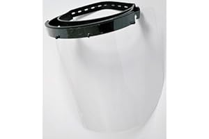 Made in Canada Hero Protection Safety Reusable Face Shields Full Face Protection with Anti-Fog Coating (1, Black)