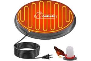 Metal Chicken Water Heater for Winter, 13'' Chicken Waterer Heater Base for 1-5 Gallon Metal or Plastic Poultry Waterer, Outd