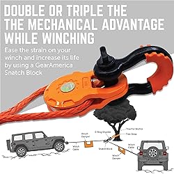GearAmerica Mega Snatch Block Pulley, 25T