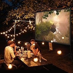 Projector Screen with Stand, Qoolfoto 100 Inch