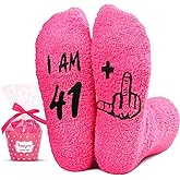HAPPYPOP Birthday Gifts for Women - Bday Gift Idea Female, Fuzzy Sock for Women in Their 40s