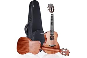Lankro Concert Ukulele Solid Mahogany Ukelele 23 inch Beginners Starter Kit with Ukeleles Accessories for Adults Stringed Musical Instruments Hawaiian Ukalalee