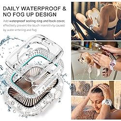 WINGLE 2-in-1 Waterproof Bling Case for Apple Watch