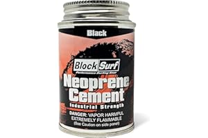 BLOCKSURF Neoprene Cement for Wetsuit Repair | Industrial Strength Adhesive 4 fl oz | Quick-Drying, Flexible & Durable | Ideal for Wetsuits, Gloves, Booties & More