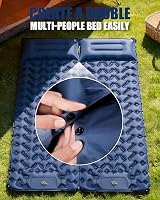 AKSOUL Camping Self-Inflating Sleeping Mat 200x70x10cm Navy Blue view 5