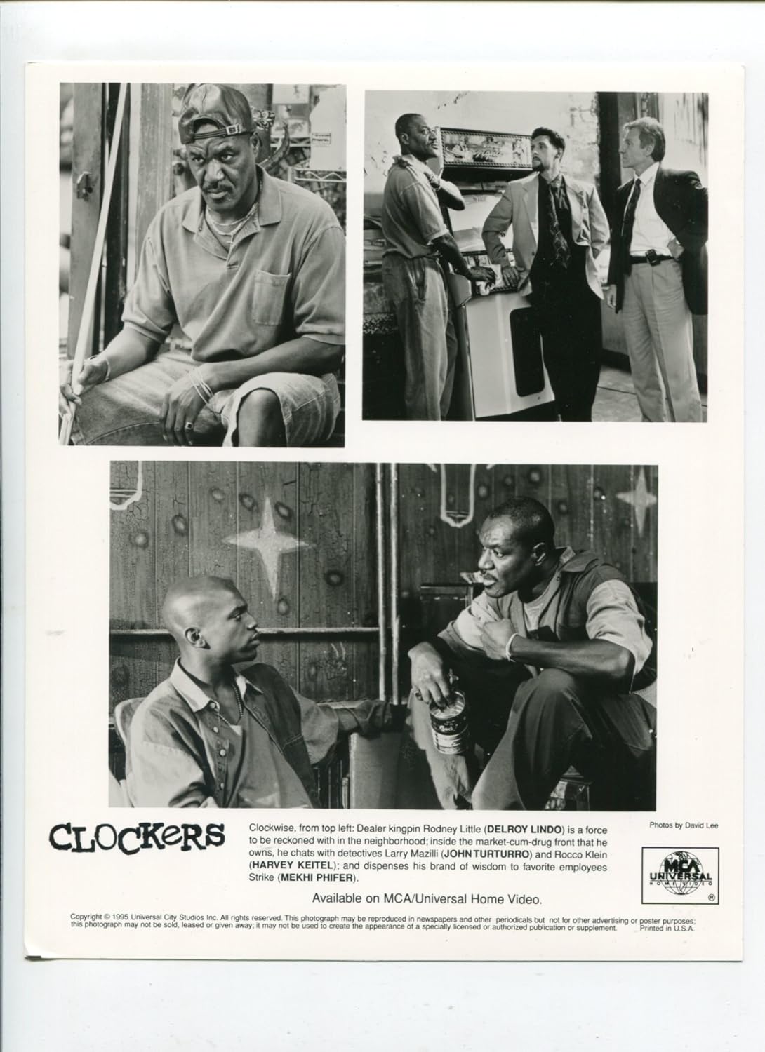 Movie Photo Clockers Delroy Lindo John Turturro And Harvey Keitel B W Still At Amazon S Entertainment Collectibles Store
