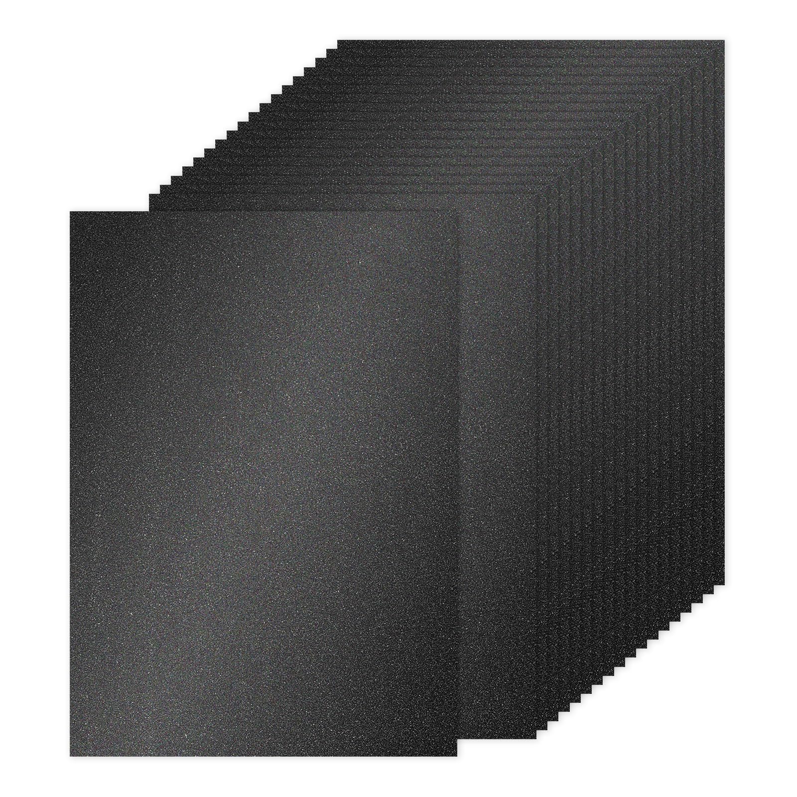 PATIKIL 60 Sheets Black Glitter Cardstock Paper, A4 Size (8.3x11.7 Inch), 250gsm, Perfect for Cards, Labels, Invitations & DIY Projects