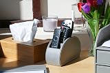 Osco Faux Leather 5-Compartment Remote Organiser Grey 12x22.5x7.8 cm view 6