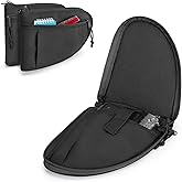 GOBUROS Padded Pistol Cases (2 Packs) with Lockable Zipper, Handgun Bag with Thickened Velvet Lining for Gun Storage and Transport