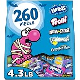 Halloween Candy Classic Fun Trick-or-Treat Assortment with Nerds, Trolli, Now and Later, Lemonhead, Gobstoppers, 260 Pieces, 69.3 Ounces, Variety Bag, 4.88 pounds
