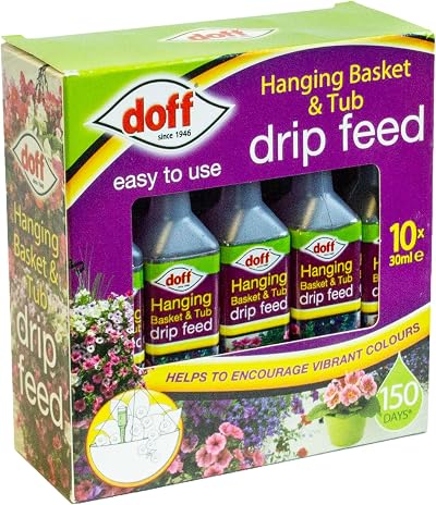 Doff Drip Feeders 10 Pack for Hanging Baskets & Tubs
