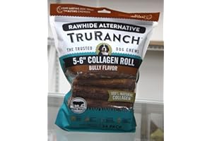 TRURANCH Collagen Roll 5-6'' Bully Flavor, 24 ct., 3.16 Pound (Pack of 1)