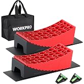 WORKPRO RV Leveling Blocks Kit, 9-Piece Camper Trailer Levelers | Heavy Duty RV Leveling System with Anti-Slip Mats, Bubble Levels &amp; Carry Bag for Stable Camper and Trailer Setup
