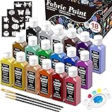 Fabric Paint, Shuttle Art 18 Colors Permanent Soft