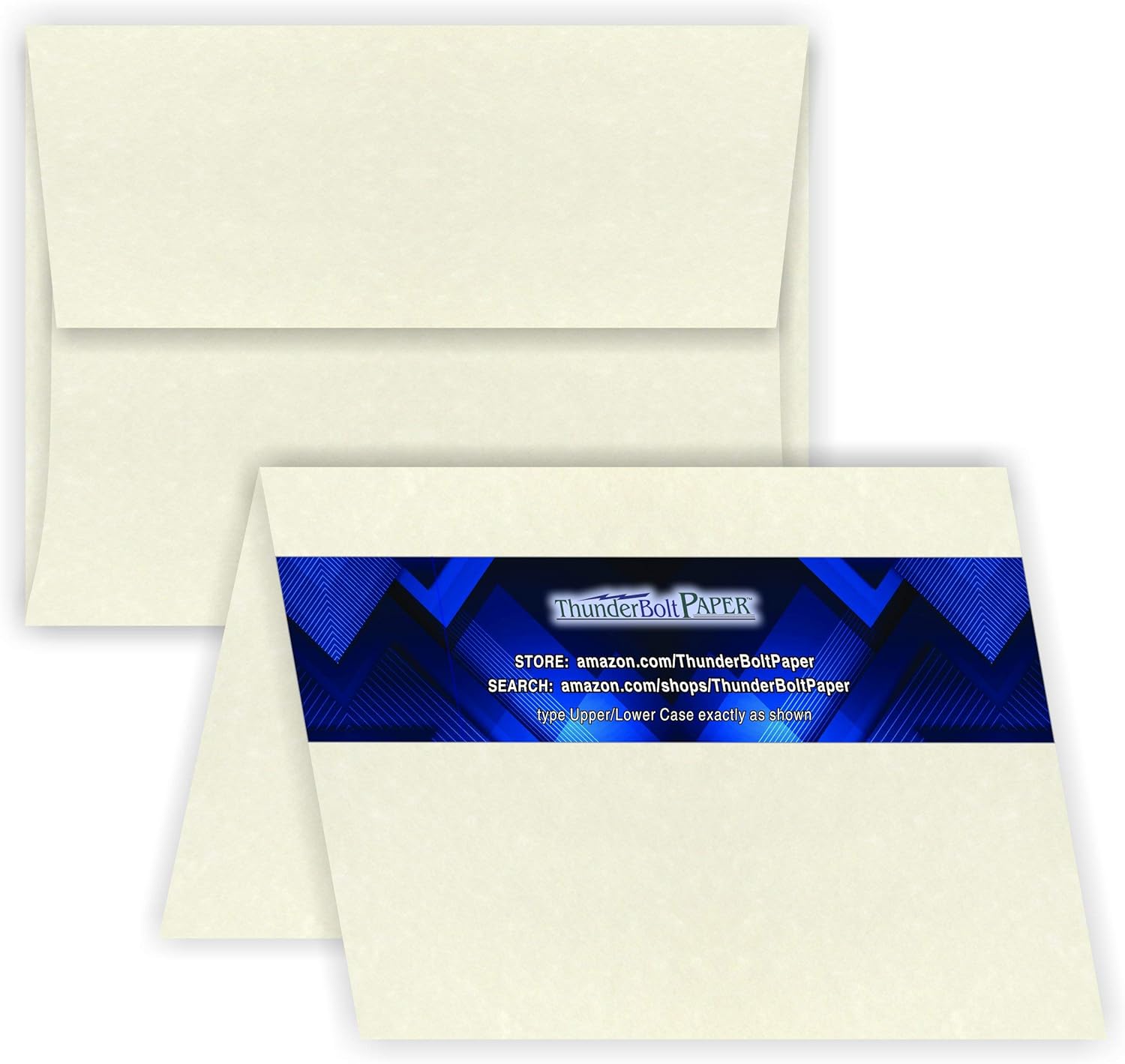 5X7 Folded Size with A-7 Envelopes - Off White Parchment - 50 Sets (10X7 Cards Scored to Fold in Half) Matching Pack - Invitations, Greeting, Thank You, Notes, Holidays, Weddings, Birthdays : Office Products