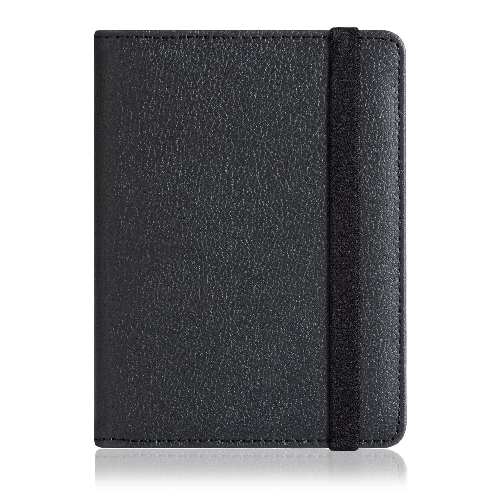 CoBak Passport Holder - Travel Wallet with Safety Band, Multiple Pockets for Passports, Credit Cards and ID Cards. Compact, Waterproof Design Passport Cover, Black