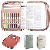 APLUFINE Bible Cover for Women - Soft Bible Case - Carrying Book Case for Bible Accessories - Bible Holder Case for Women - Girls Bible Bag - Bible Carrier - Bible Sleeve - Church Bag