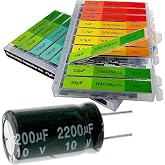 EEEEE 0.1uF－2200uF capacitors 20 Value 304pcs Individual Box Lid Electrolytic Capacitor Assortment kit for Industrial Electrical and arduino (304pcs 20values 10-50v)