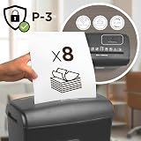 Duronic PS815 Cross Cut Shredder 8 Sheets 15L Bin 250W Office Home view 3