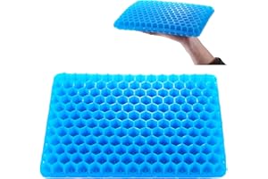 LYUANEC Gel Seat Cushion for Long Sitting, (10 Inch Mini) Soft＆Breathable Gel Cushion for Pressure Relief